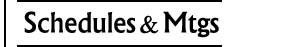Drill Schedules and Meeting Dates